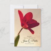 Red Spring Tulip Blume gemeinsam Gedächtnisbeerdig Mitteilungskarte (Vorderseite)