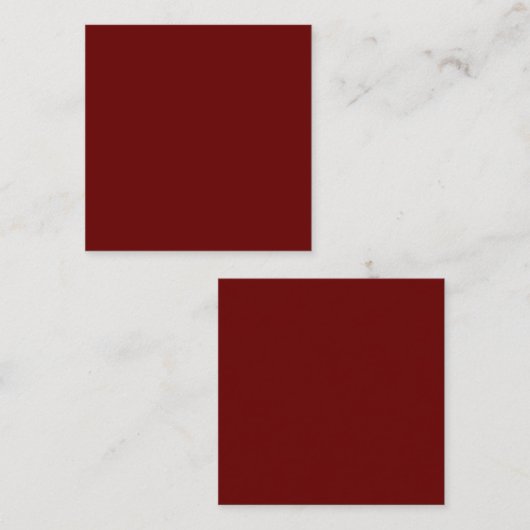 Red Square Business Card Quadratische Visitenkarte (Vorne/Hinten)