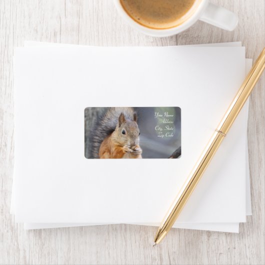 Red Squirrel Address Labels Adressaufkleber (Insitu)
