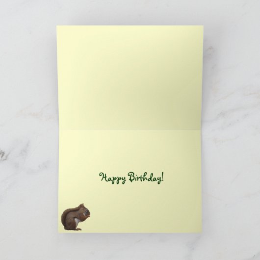 Red Squirrel Birthday Karte (Innenseite)