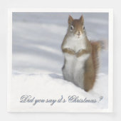 Red Squirrel Christmas Napkin Serviette (Vorderseite)