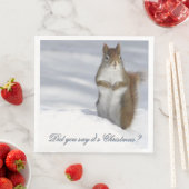 Red Squirrel Christmas Napkin Serviette (Beispiel)