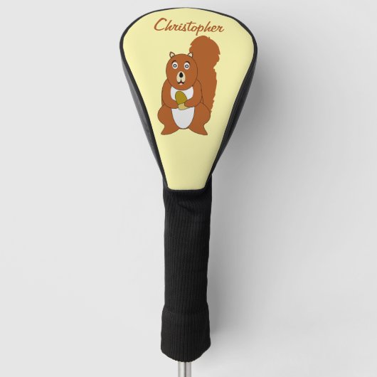 Red Squirrel Design Golf Headcover (Vorderseite)