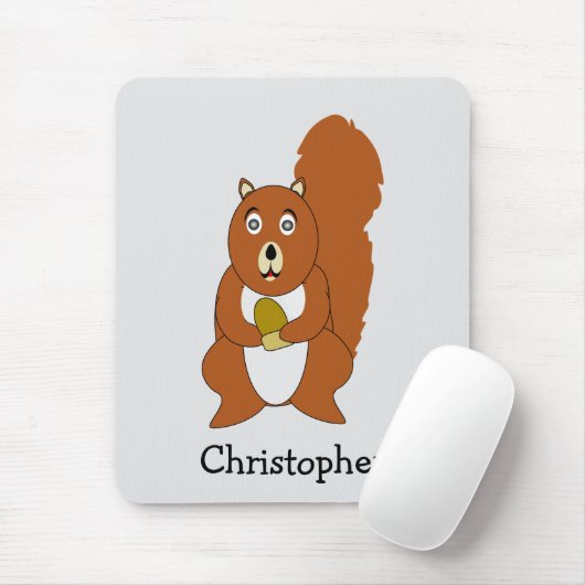 Red Squirrel Design Mousepad (Mit Mouse)