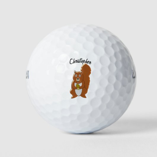 Red Squirrel Design Personalisiert Golfball (Vorderseite)