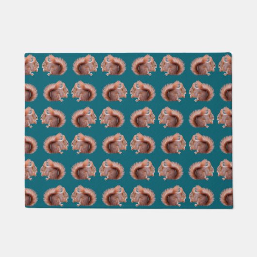 Red Squirrel Frenzy Door Mat Fußmatte (Vorderseite)
