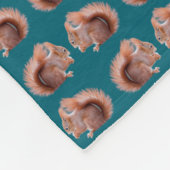 Red Squirrel Frenzy Fleece Blanket (Ecke)