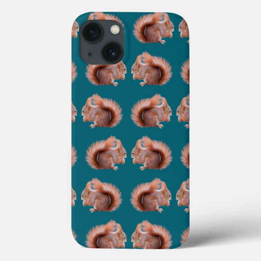 Red Squirrel Frenzy iPad Case (Rückseite)