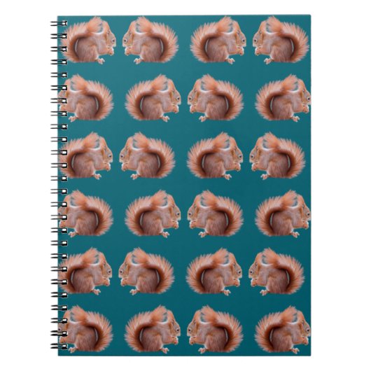 Red Squirrel Frenzy Notebook Notizblock (Vorderseite)