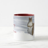 Red Squirrel Frohe Weihnachten Tasse (Zentrum)