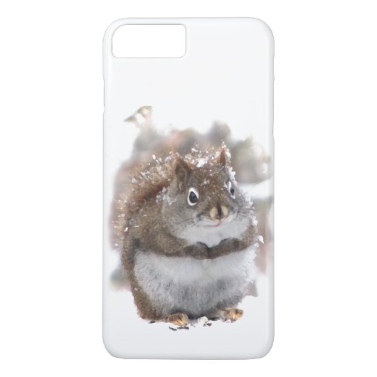 Red Squirrel in Snow iPhone 8/7 Plus Fall Case-Mate iPhone Hülle (Rückseite)