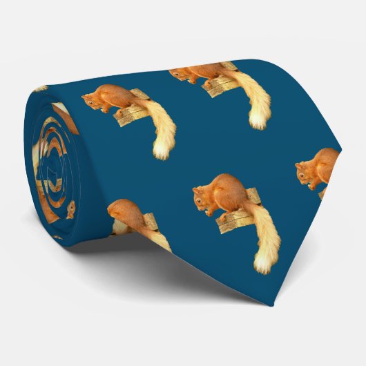 Red Squirrel Pattern Krawatte (Gerollt)