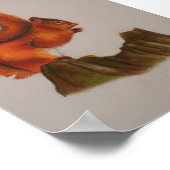 Red Squirrel Print Poster (Ecke)