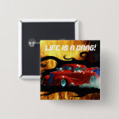 Red Srauking Doorslammer Drag Racing Car Button (Vorne & Hinten)