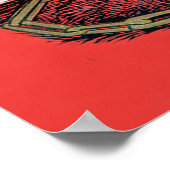 Red St Nicholas Krampus Poster (Ecke)