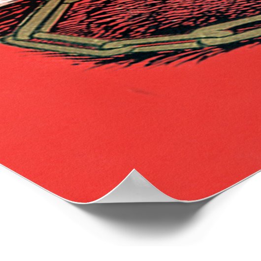 Red St Nicholas Krampus Poster (Ecke)