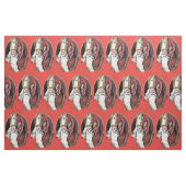 Red St Nicholas Krampus Stoff (Fat Quarter (45,7 x 55,9 cm))
