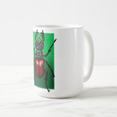 Red Stag Beetle Illustration Kaffeetasse (VorderseiteRechts)