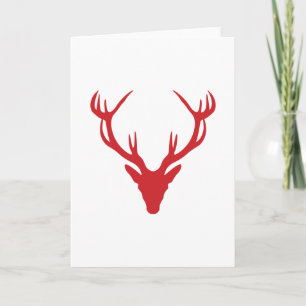 Red Stag Head Christmas or Stag Party Feiertagskarte