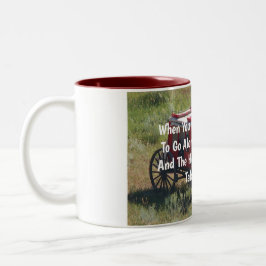 Red Stagecoach Funny Zweifarbige Tasse