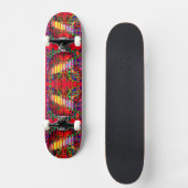 Red Stagger Strip Skateboard (Vorderseite)