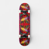 Red Stagger Strip Skateboard (Vorderseite)