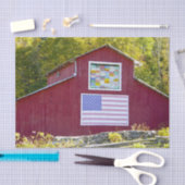 Red Stall mit American Flag Staat License Teller Seidenpapier (Handwerk)