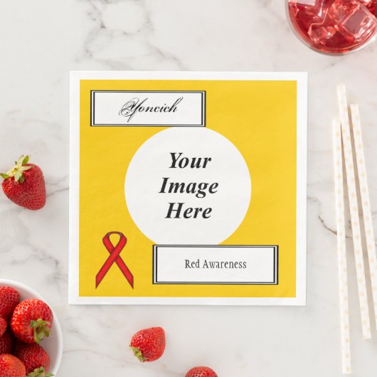 Red Standard Ribbon Template von Kenneth Yoncich Serviette (Beispiel)