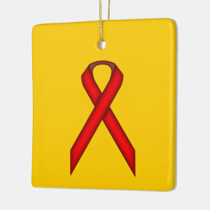 Red Standard Ribbon von Kenneth Yoncich Keramikornament