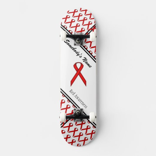 Red Standard Ribbon von Kenneth Yoncich Skateboard (Vorderseite)