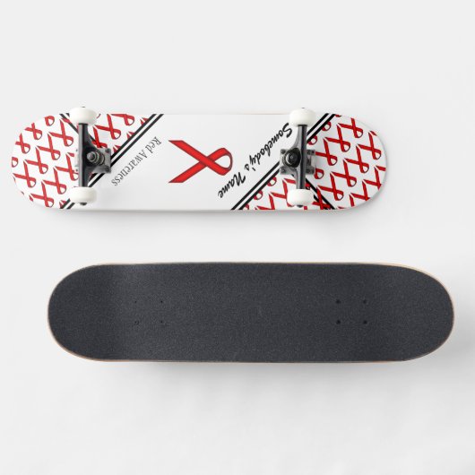 Red Standard Ribbon von Kenneth Yoncich Skateboard (Horizontal)