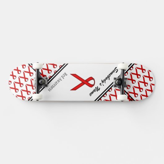 Red Standard Ribbon von Kenneth Yoncich Skateboard (Horizontal)