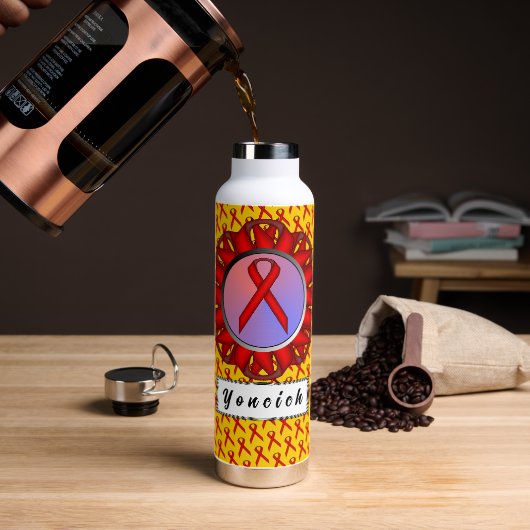 Red Standard Ribbon von Kenneth Yoncich Trinkflasche (Kaffee)