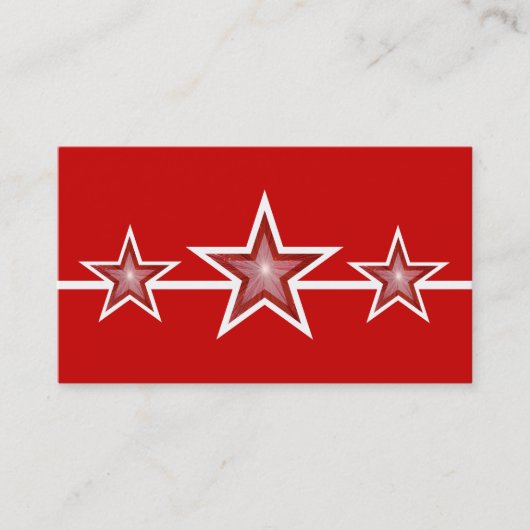 Red Star 3 Sterne Visitenkarte (Vorderseite)