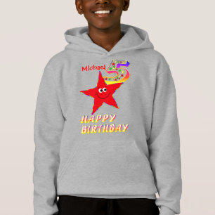 Red Star 5 Geburtstags-Shirt Hoodie
