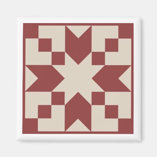 Red Star Barn Quilt Magnet (Vorne)
