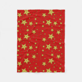Red star blanket fleecedecke