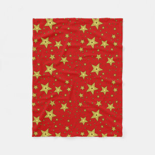 Red star blanket fleecedecke