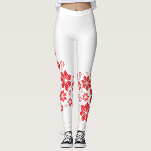 Red Star-Blume Leggings