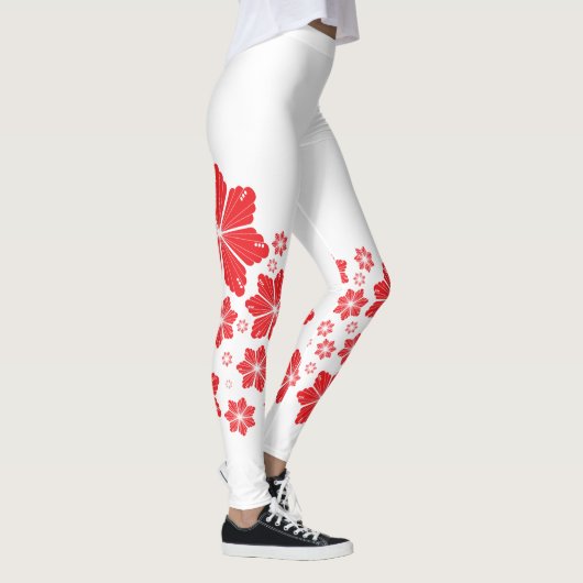 Red Star-Blume Leggings (Rechts)