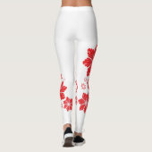 Red Star-Blume Leggings (Rückseite)