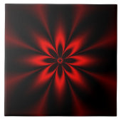 Red Star Burst Fliese (Vorderseite)