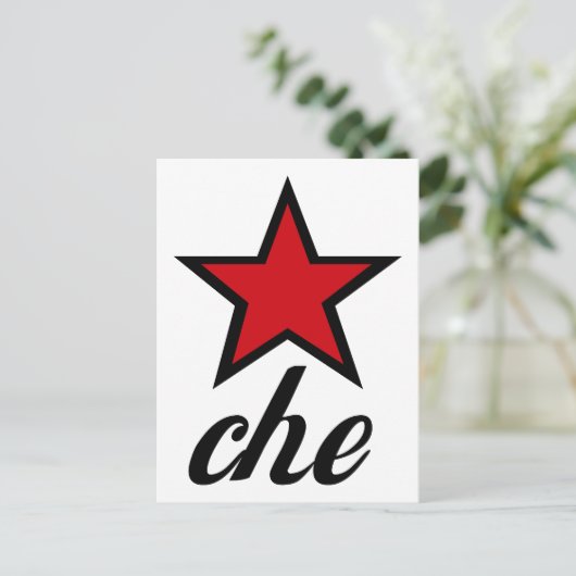 Red Star Che Guevara! Postkarte (Stehend Vorderseite)