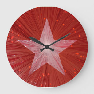 Red Star Clock Große Wanduhr