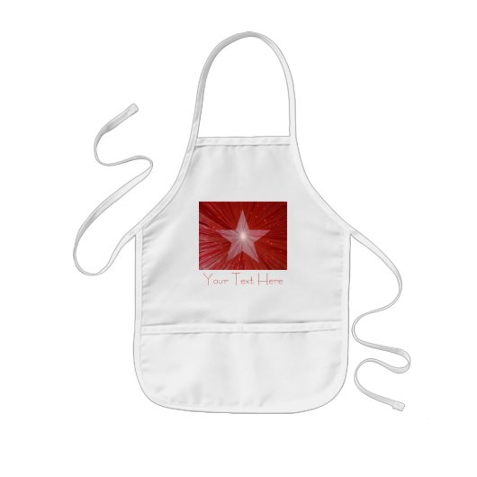 Red Star "Dein Text" - Schürze (Vorne)