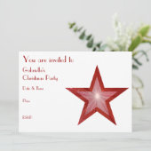 Red Star Einladung Fronttext weiß (Stehend Vorderseite)