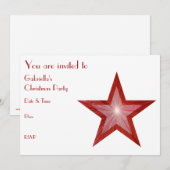 Red Star Einladung Fronttext weiß (Vorne/Hinten)