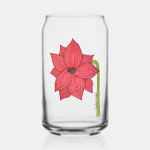 Red Star Flower Blank Dosenglas (Vorderseite)
