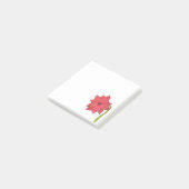 Red Star Flower Blank Post-it Klebezettel (angewinkelt)