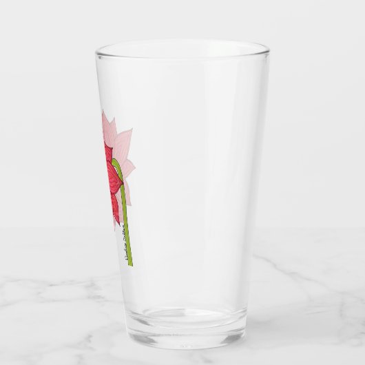 Red Star Flower Glas (Links)